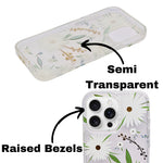 Vibrant Transparent Floral Pattern Phone Case for iPhone 16 Pro Max