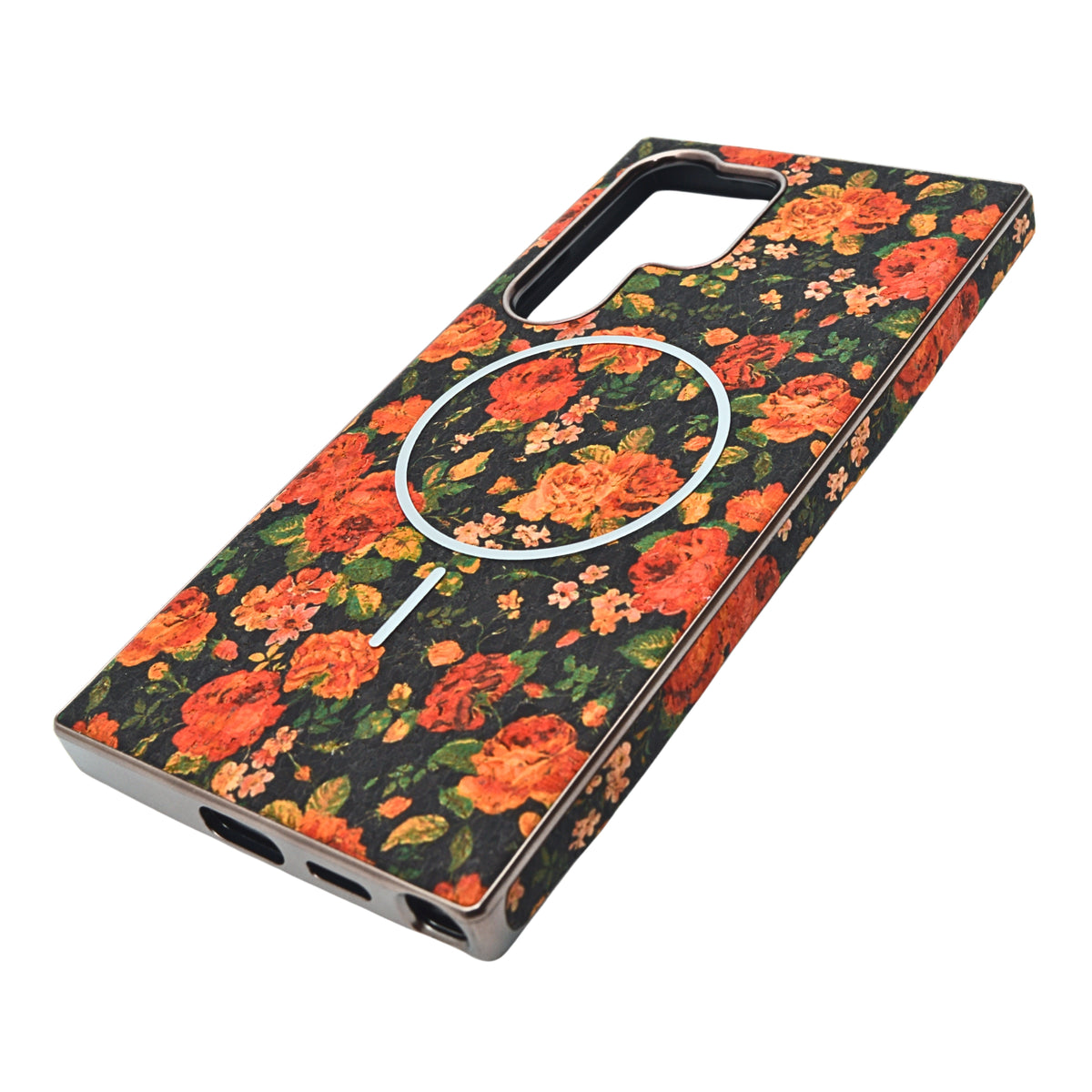 Cork Texture Printed MagSafe Compatible Phone Case for Samsung Galaxy S24 Ultra