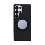 Metallic Camera Protector Frame with 360° Rotatable Kickstand Phone Case for Samsung S25 Ultra