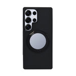 Metallic Camera Protector Frame with 360° Rotatable Kickstand Phone Case for Samsung S25 Ultra