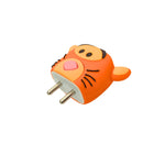 Animated Tiger Design Charger Case & Cable Protector for Apple 18W/20W Adapter