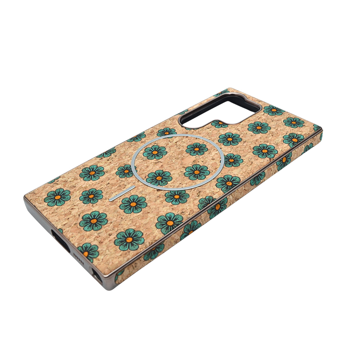 Cork Texture Printed MagSafe Compatible Phone Case for Samsung Galaxy S23 Ultra