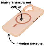 Tinted Transparent Corrugated Texture MagSafe Compatible Phone Case for iPhone 16 Plus