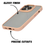 Transparent Hard back with Chrome Border Anti Slip Grip Phone Case for iPhone 13 Pro