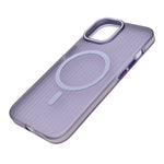 Matte Tinted Transparent Corrugated Texture MagSafe Compatible Phone Case for iPhone 15
