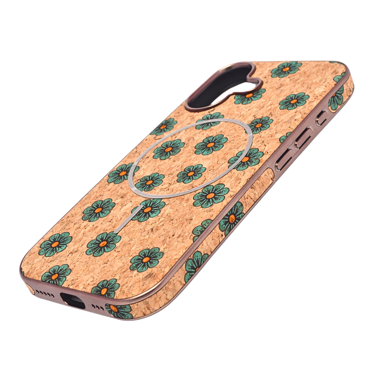 Cork Texture Printed MagSafe Compatible Phone Case for iPhone 17