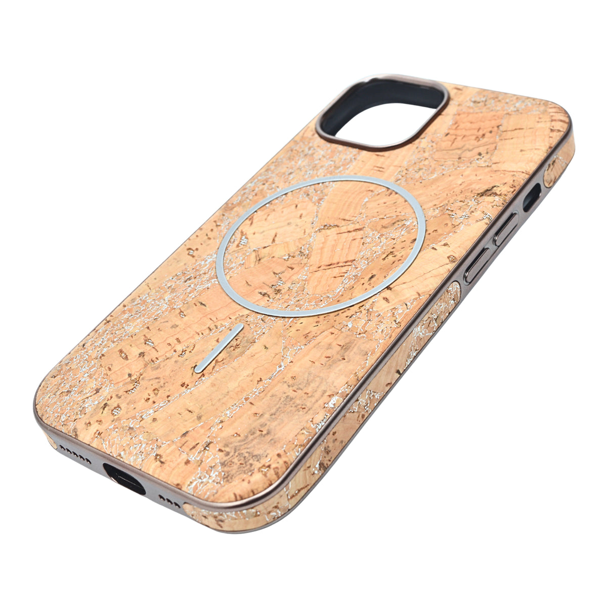 Cork Texture Printed MagSafe Compatible Phone Case for iPhone 13 / 14