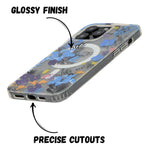 Floral Transparent MagSafe Shockproof Protection Phone Case For iPhone 15 Pro