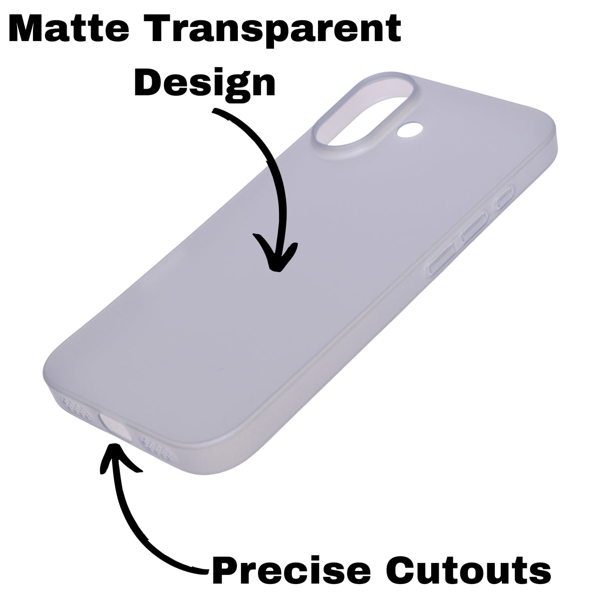 Frosted Matte Finish Slim Translucent Phone Case for iPhone 17