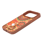 Bohemian Ethnic Print Cork Texture with Pearl Detail Phone Case for iPhone 17 Pro