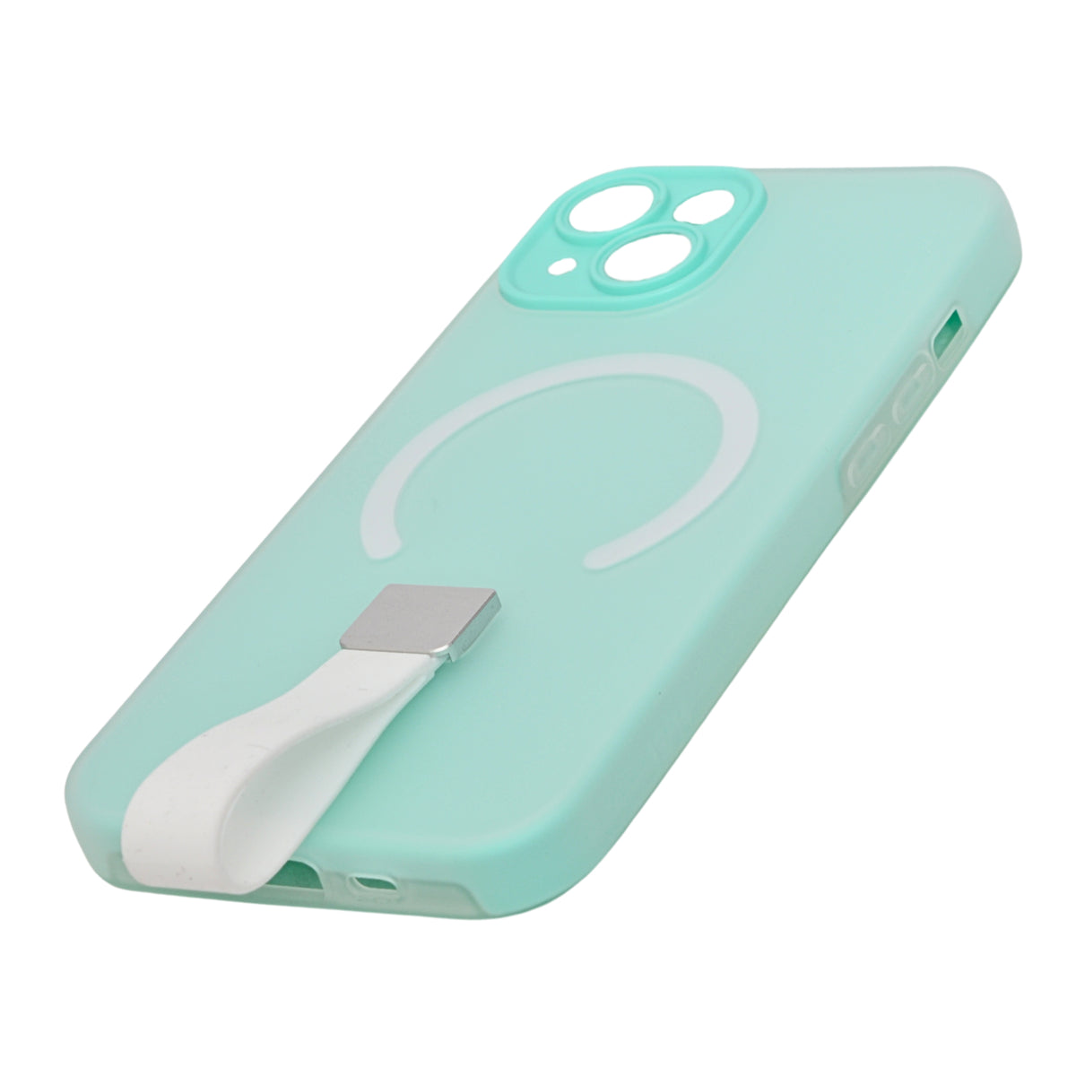 Frosty Matte with Silicone Finger Loop Phone Case for iPhone 14 Plus / 15 Plus
