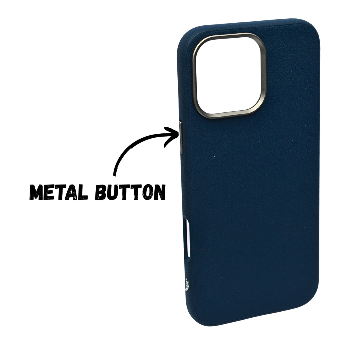 Leather Textured with Metallic Camera Ring for iPhone 16 Pro Max
