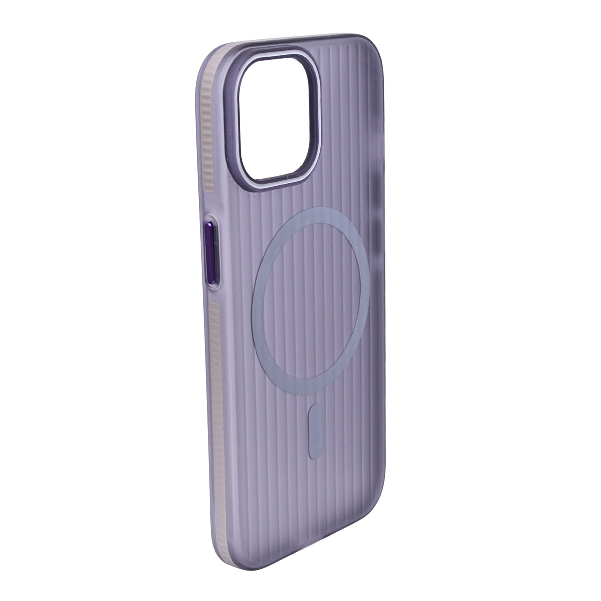 Matte Tinted Transparent Corrugated Texture MagSafe Compatible Phone Case for iPhone 15