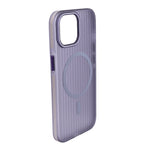 Matte Tinted Transparent Corrugated Texture MagSafe Compatible Phone Case for iPhone 15