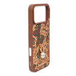 Bohemian Ethnic Print Cork Texture with Pearl Detail Phone Case for iPhone 17 Pro Max