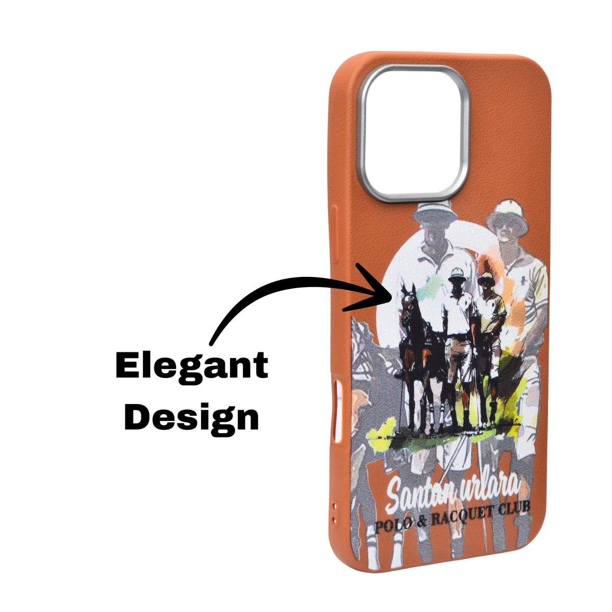 Santa Barbara Polo & Racquet Club Leather Phone Case For iPhone 16 Pro Max