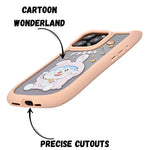 Cute Cartoon Phone Case with Cat Ears For iPhone 15 Pro