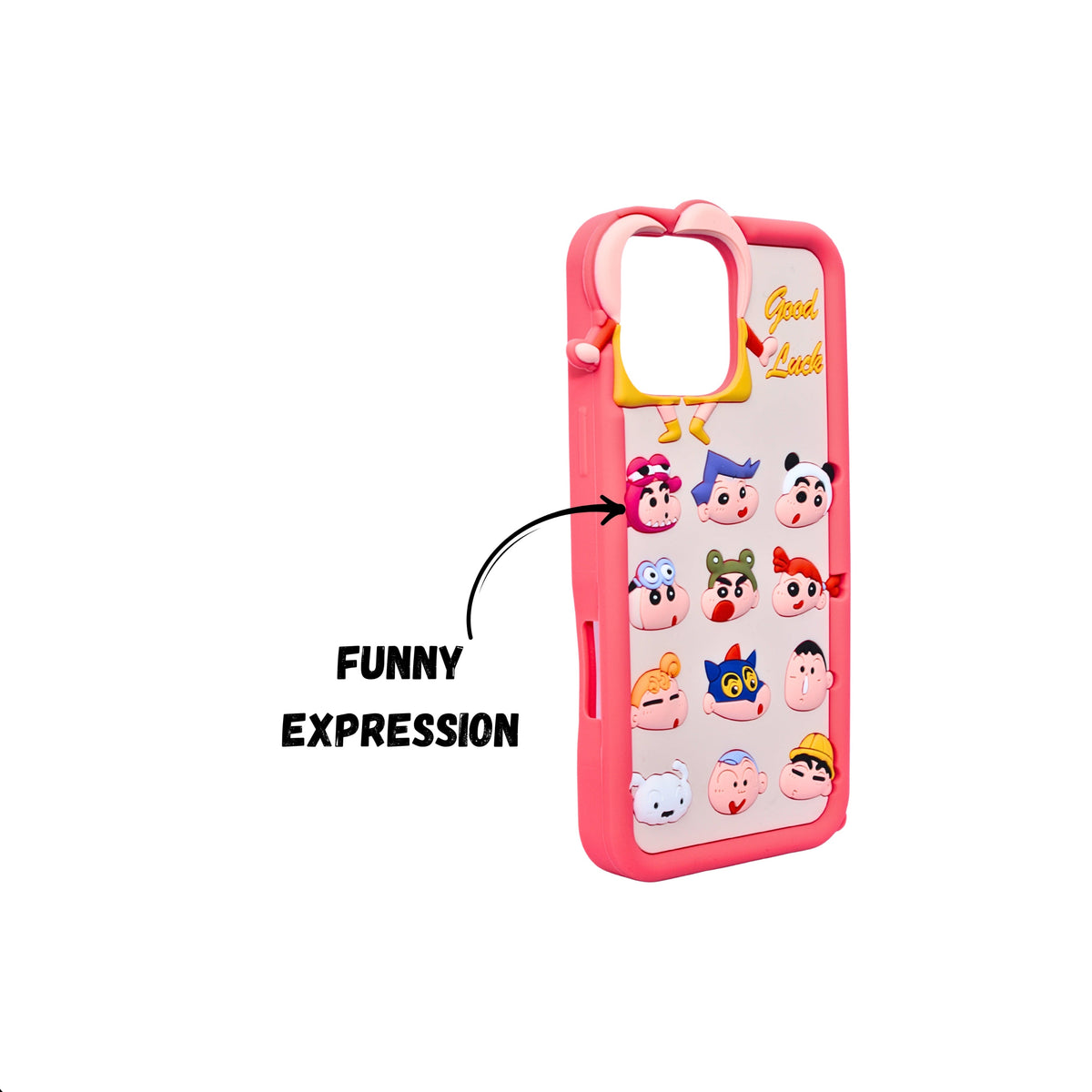 3D Cartoon Shinchan Character Design Phone Case For iPhone 16 Pro Max