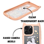 Cute Cartoon Phone Case with Cat Ears For iPhone 15 Pro