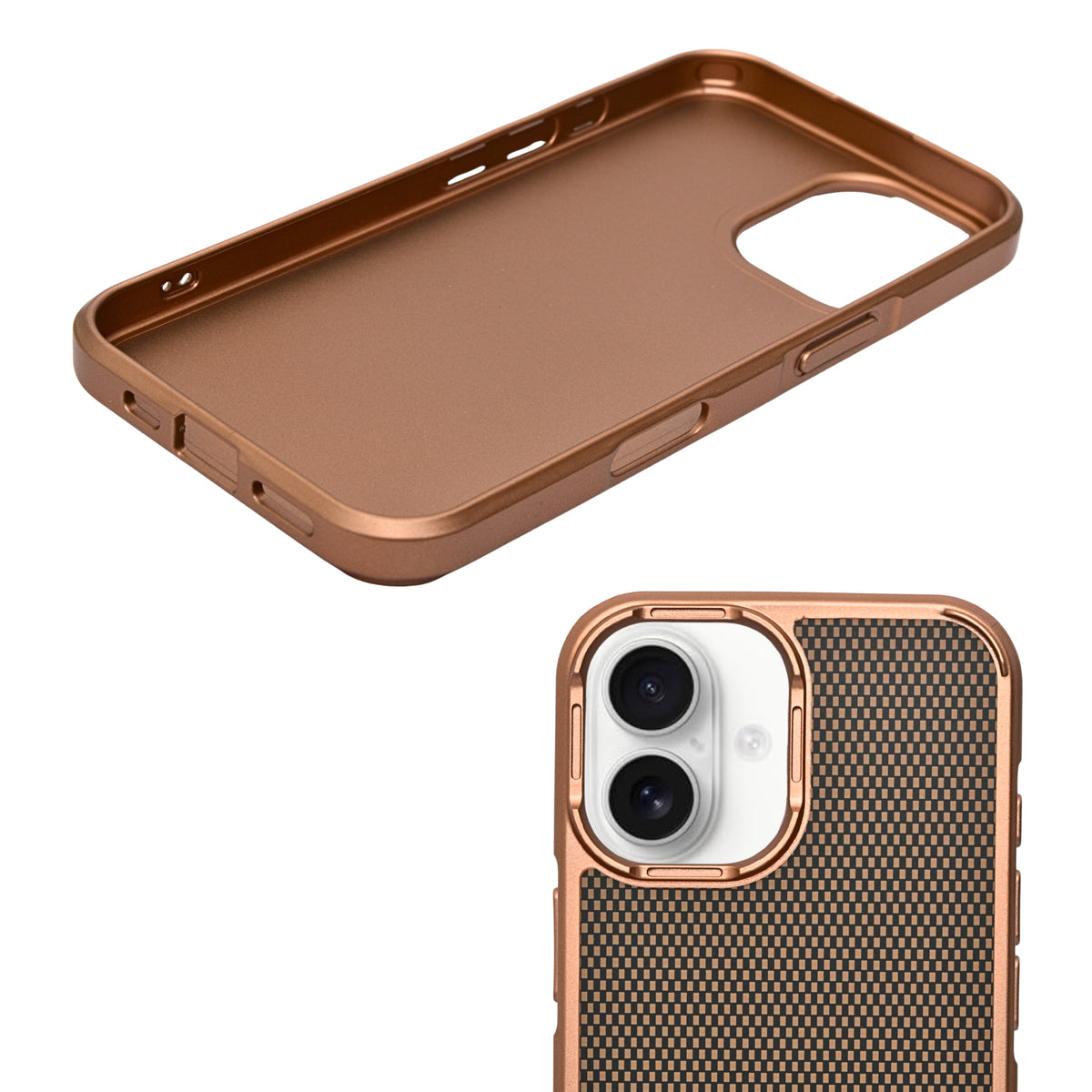 Geometric Carbon Fiber Texture Phone Case for iPhone 16