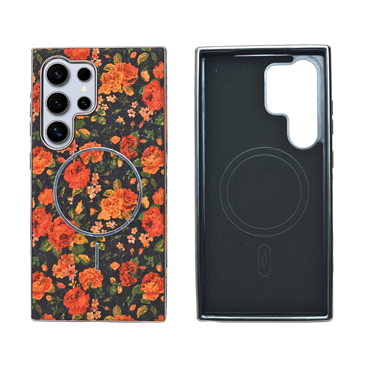 Cork Texture Printed MagSafe Compatible Phone Case for Samsung Galaxy S24 Ultra