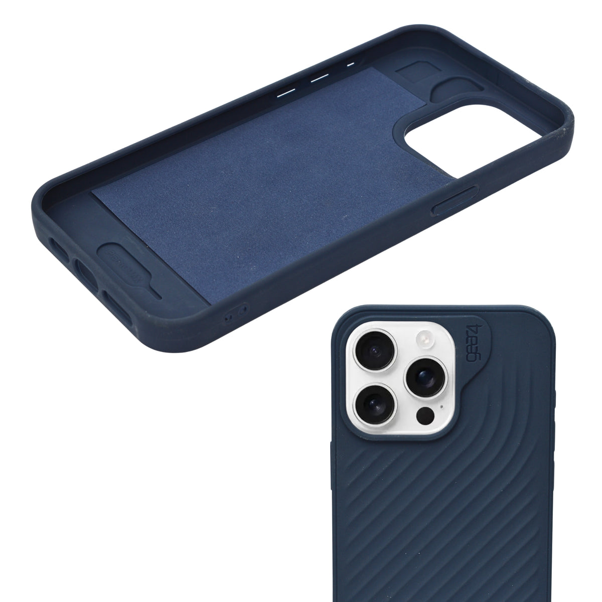 Premium Wave Texture with Hidden Pin Holder Phone Case for iPhone 15 Pro Max