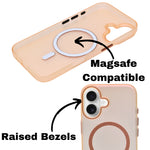 Tinted Transparent Corrugated Texture MagSafe Compatible Phone Case for iPhone 16 Plus