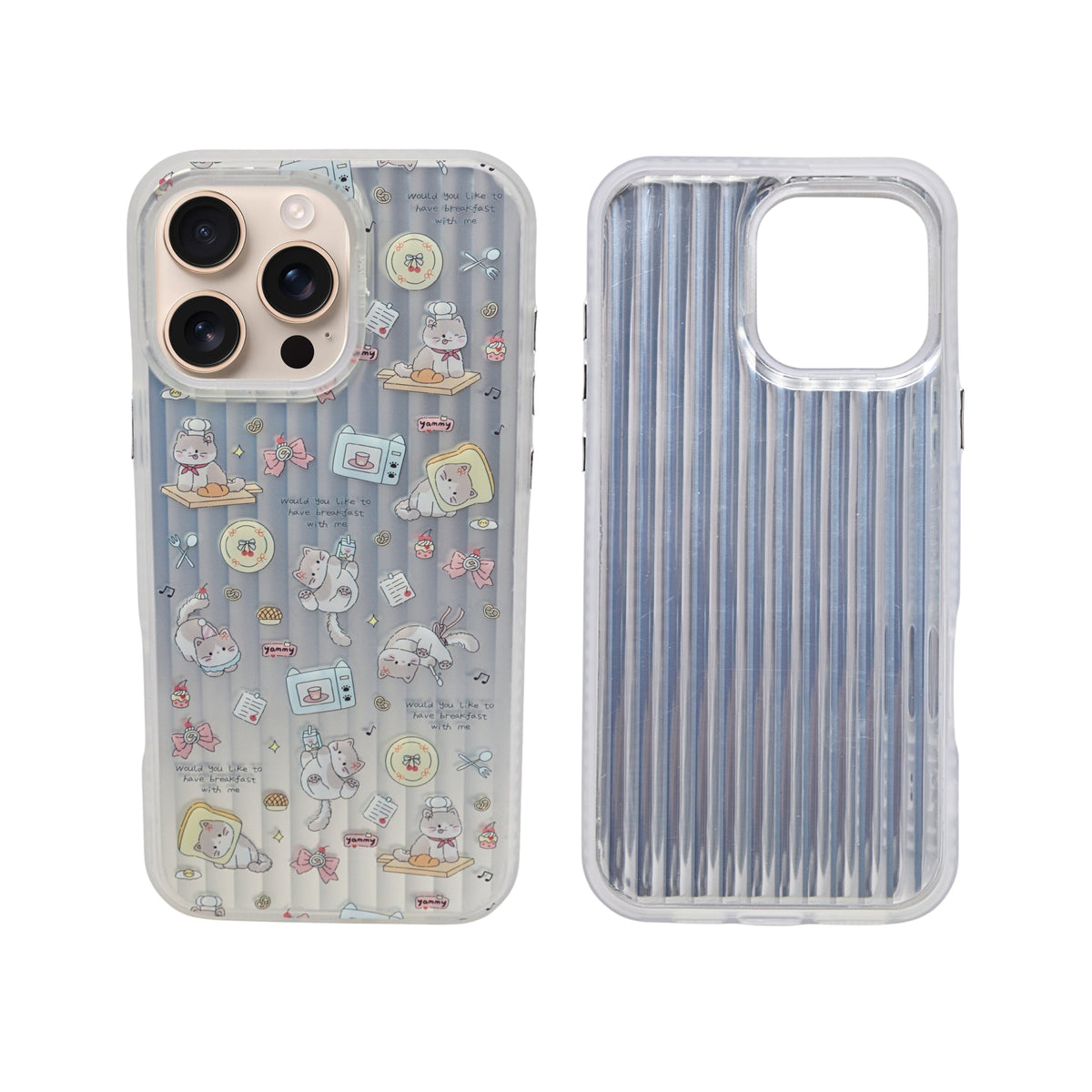 Aesthetic Bow & Floral Print Phone Case for iPhone 16 Pro Max