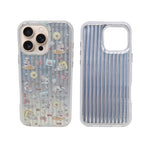 Aesthetic Bow & Floral Print Phone Case for iPhone 16 Pro Max