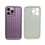 Corrugated Lines Pattern Matte Plating Cover For iPhone 14 Pro Max