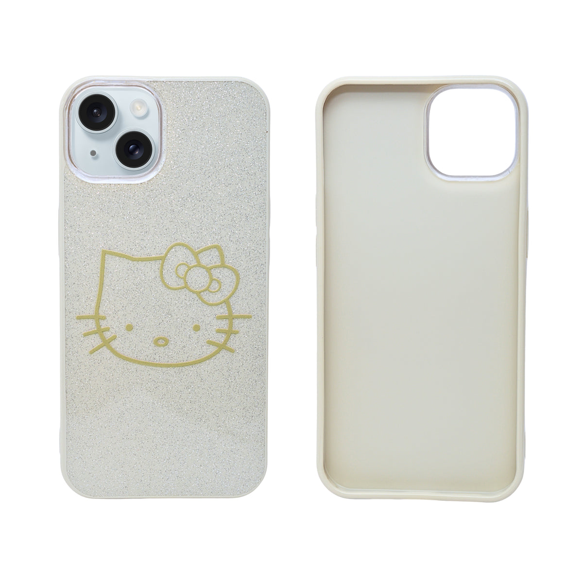 Glitter Sparkle Kitty Phone Case for iPhone 15