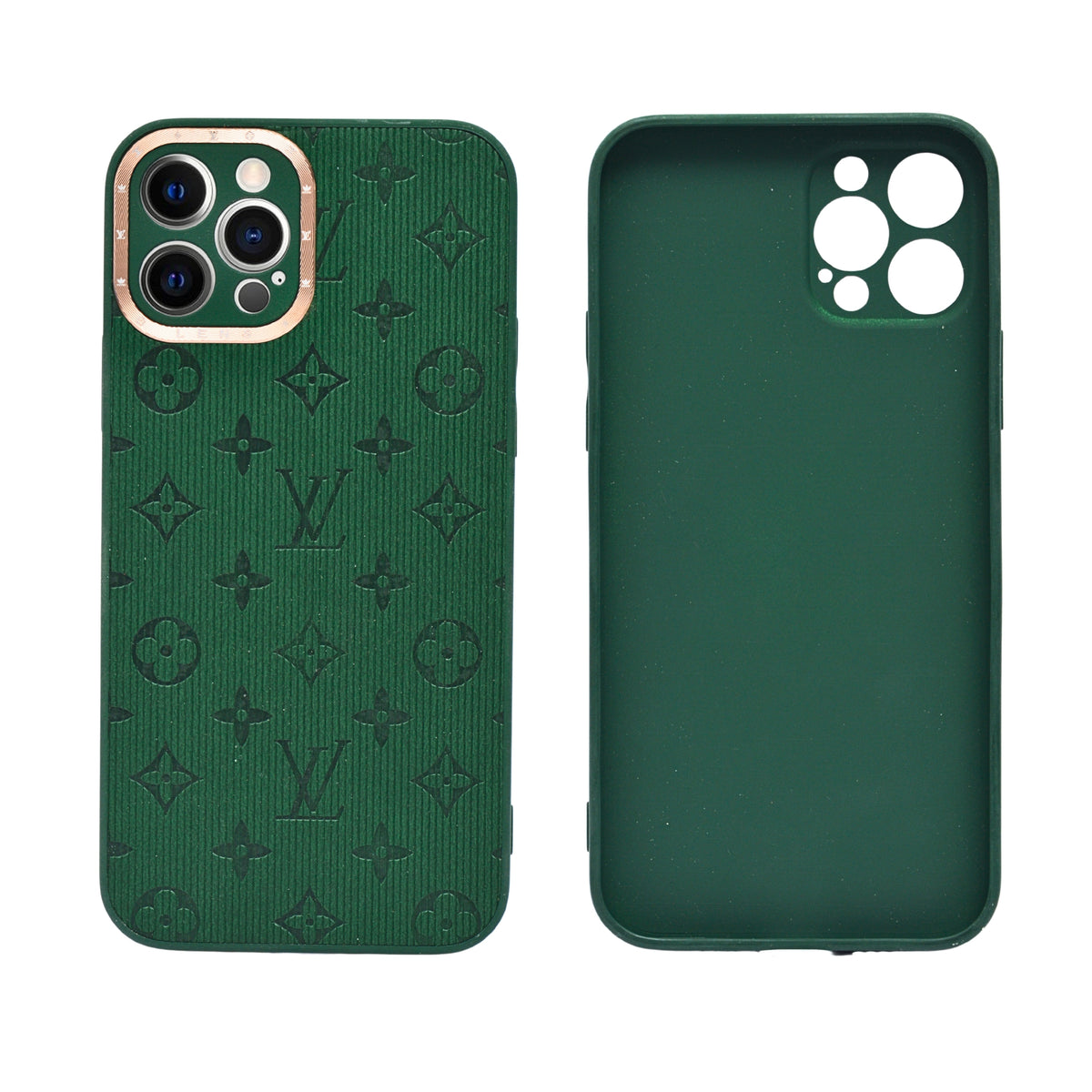 LV Inspired Luxury Embossed Pattern Phone Case for iPhone 12 / 12 Pro
