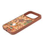 Bohemian Ethnic Print Cork Texture with Pearl Detail Phone Case for iPhone 17 Pro