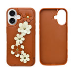 3D Flower Wallet Flip with Card Holder & Detachable Sling Phone Case for iPhone 16