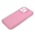 Corrugated Lines Pattern Matte Plating Cover For iPhone 14 Pro Max