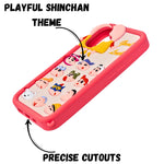 3D Cartoon Shinchan Character Design Phone Case For iPhone 16