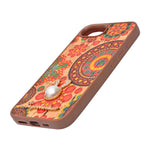 Bohemian Ethnic Print Cork Texture with Pearl Detail Phone Case for iPhone 16e