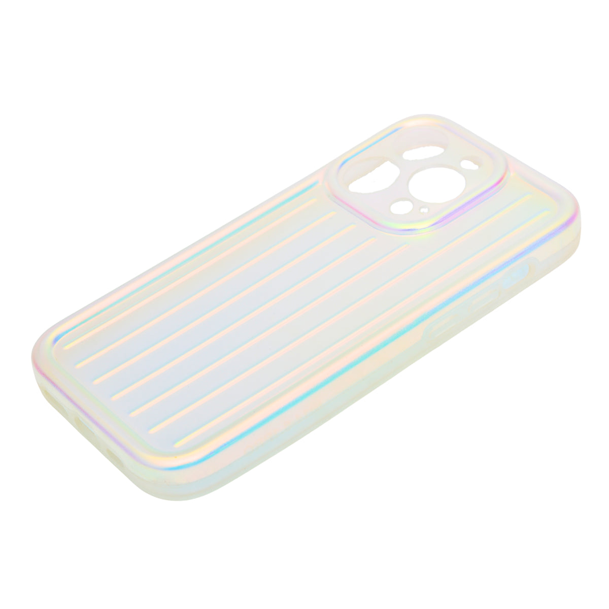 Corrugated Lines Pattern Matte Plating Phone Case For iPhone 14 Pro