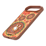 Bohemian Ethnic Print Cork Texture with Pearl Detail Phone Case for iPhone 17 Air