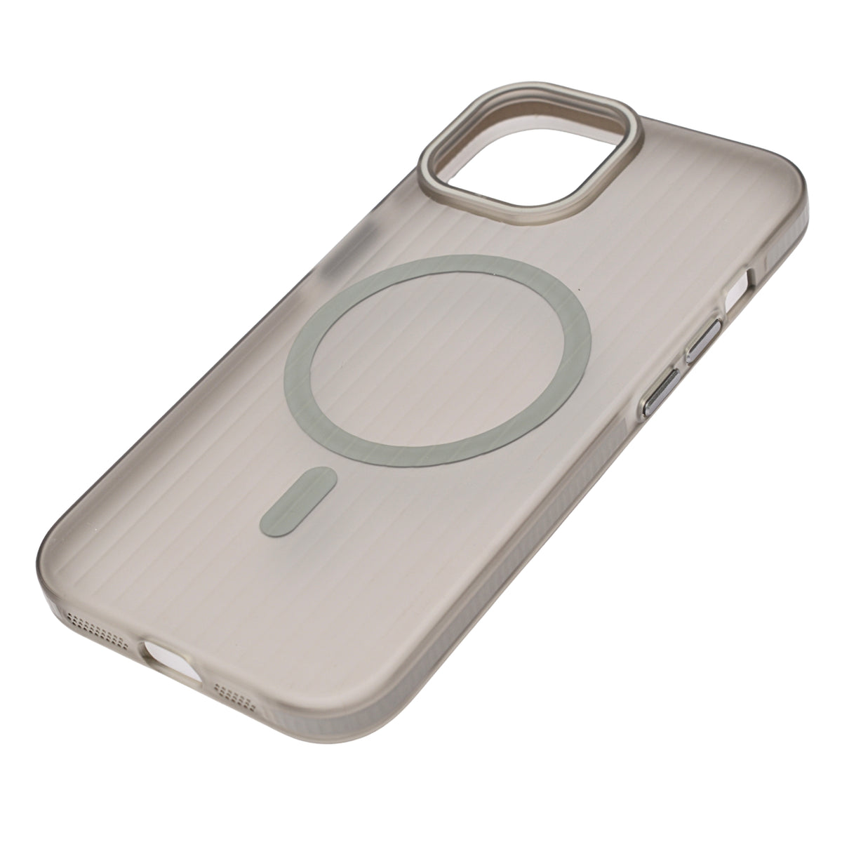 Matte Tinted Transparent Corrugated Texture MagSafe Compatible Phone Case for iPhone 15