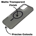 Hard Matte Transparent MagSafe Compatible Phone Case for iPhone 16 Pro Max