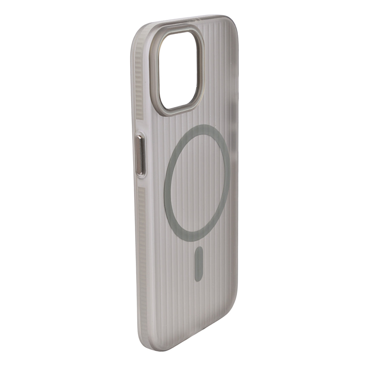 Matte Tinted Transparent Corrugated Texture MagSafe Compatible Phone Case for iPhone 15