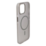 Matte Tinted Transparent Corrugated Texture MagSafe Compatible Phone Case for iPhone 15