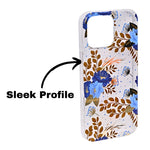 Vibrant Transparent Floral Pattern Phone Case for iPhone 16 Pro Max