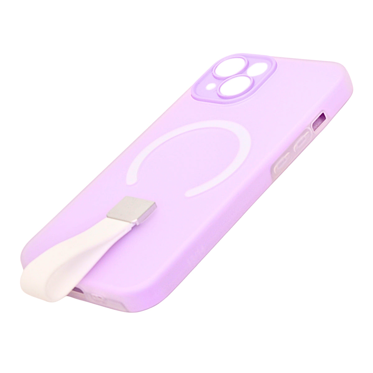 Frosty Matte with Silicone Finger Loop Phone Case for iPhone 14 Plus / 15 Plus