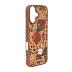 Bohemian Ethnic Print Cork Texture with Pearl Detail Phone Case for iPhone 17