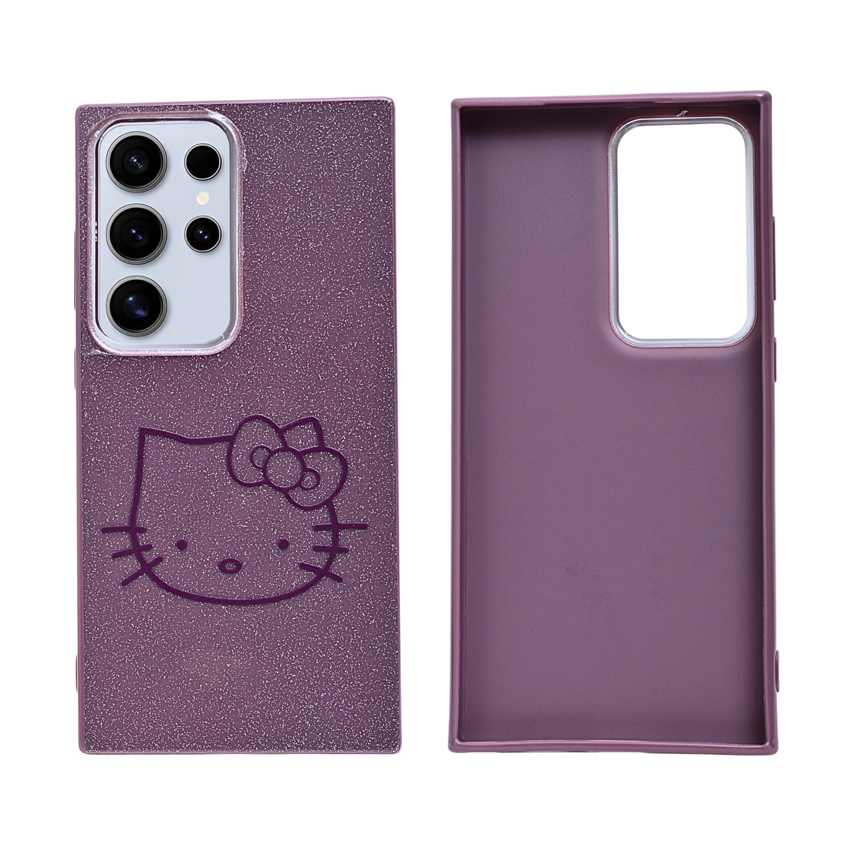 Glitter Sparkle Kitty Phone Case for Samsung Galaxy S24 Ultra
