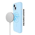 Soft Silicone with MagSafe Ring Phone Case for iPhone 15