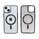 Transparent Rhinestone Camera Edge MagSafe Compatible Phone Case for iPhone 13/ 14