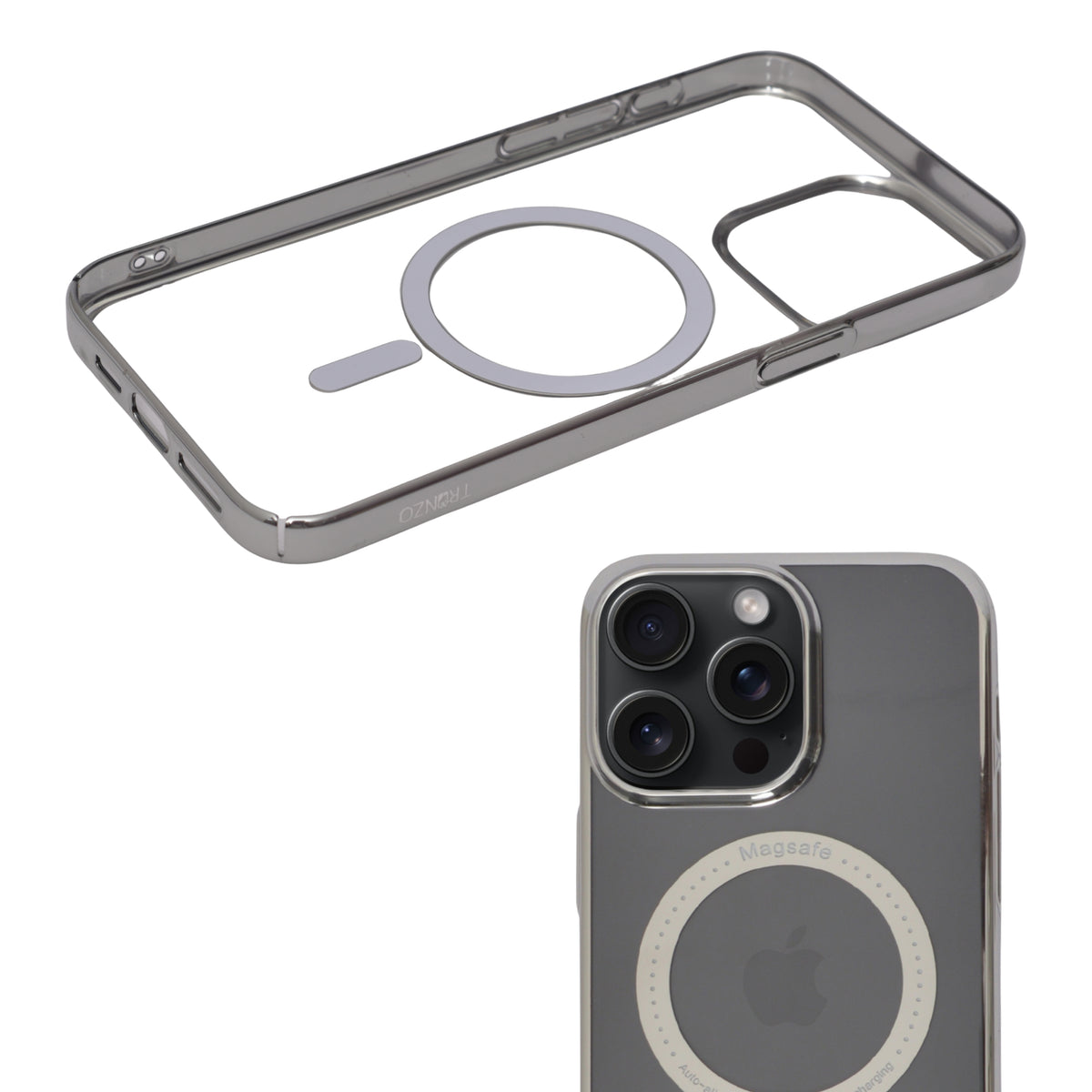 Crystal Clear MagSafe Compatible Transparent Phone Case for iPhone 15 Pro Max